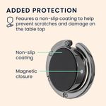 Casa si Gradina - Mobilier - Feronerie si accesorii mobila - Set 2 carlige de masa pentru geanta Kwmobile, inchidere magnetica, pliabile, anti-alunecare, metal, gri - Infinity.ro