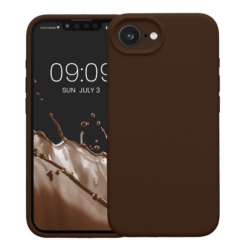Laptop, Telefoane si Tablete - Telefoane mobile si accesorii - Accesorii Telefoane - Huse telefoane - Husa Kwmobile pentru iPhone 17e/16e, anti-alunecare, silicon, maro - Infinity.ro