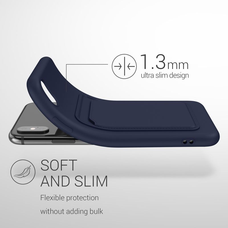 Laptop, Telefoane si Tablete - Telefoane mobile si accesorii - Accesorii Telefoane - Huse telefoane - Husa Kwmobile pentru iPhone XS Max, incarcare wireless, silicon, albastru - Infinity.ro