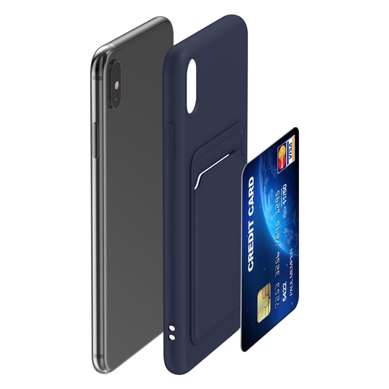Laptop, Telefoane si Tablete - Telefoane mobile si accesorii - Accesorii Telefoane - Huse telefoane - Husa Kwmobile pentru iPhone XS Max, incarcare wireless, silicon, albastru - Infinity.ro