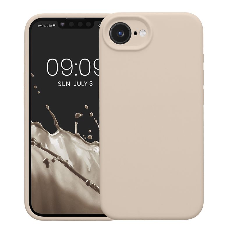 Laptop, Telefoane si Tablete - Telefoane mobile si accesorii - Accesorii Telefoane - Huse telefoane - Husa Kwmobile pentru iPhone 17e/16e, anti-alunecare, silicon, bej - Infinity.ro