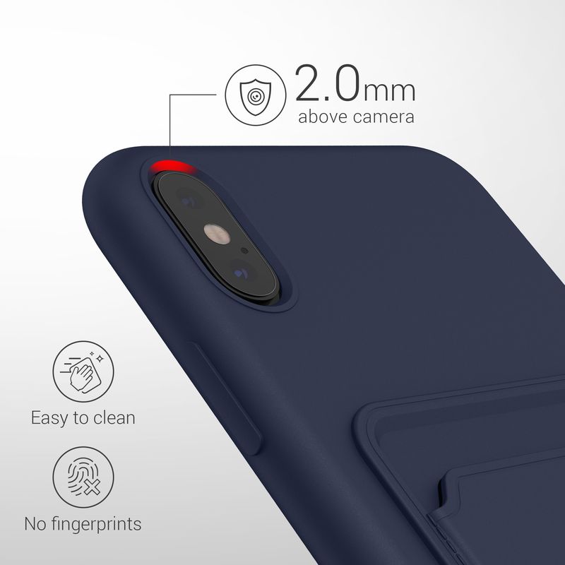 Laptop, Telefoane si Tablete - Telefoane mobile si accesorii - Accesorii Telefoane - Huse telefoane - Husa Kwmobile pentru iPhone XS Max, incarcare wireless, silicon, albastru - Infinity.ro