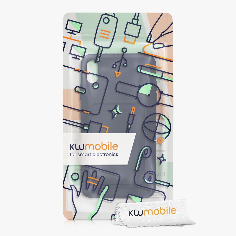 Laptop, Telefoane si Tablete - Telefoane mobile si accesorii - Accesorii Telefoane - Huse telefoane - Husa Kwmobile pentru iPhone XS Max, incarcare wireless, silicon, albastru - Infinity.ro
