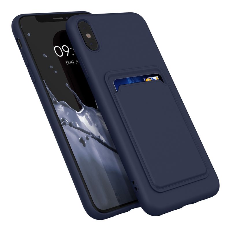 Laptop, Telefoane si Tablete - Telefoane mobile si accesorii - Accesorii Telefoane - Huse telefoane - Husa Kwmobile pentru iPhone XS Max, incarcare wireless, silicon, albastru - Infinity.ro