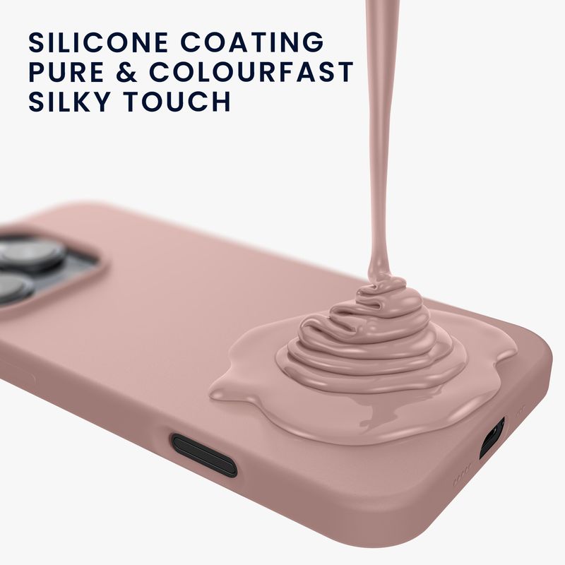 Laptop, Telefoane si Tablete - Telefoane mobile si accesorii - Accesorii Telefoane - Huse telefoane - Husa Kwmobile pentru iPhone 16 Pro, anti-alunecare, protectie la socuri, silicon, roz - Infinity.ro