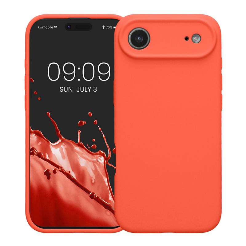 Laptop, Telefoane si Tablete - Telefoane mobile si accesorii - Accesorii Telefoane - Huse telefoane - Husa Kwmobile pentru iPhone Air, anti-alunecare, silicon, coral - Infinity.ro