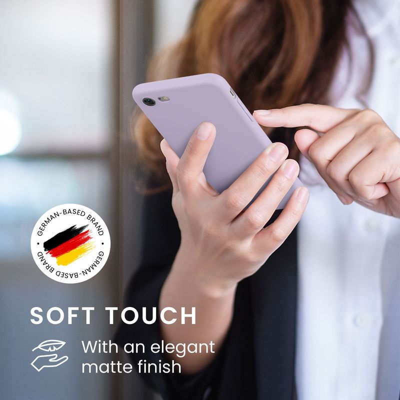 Laptop, Telefoane si Tablete - Telefoane mobile si accesorii - Accesorii Telefoane - Huse telefoane - Husa Kwmobile pentru iPhone SE3/SE2/SE (2022)/SE (2020), anti-alunecare, protectie la zgarieturi, silicon, mov - Infinity.ro