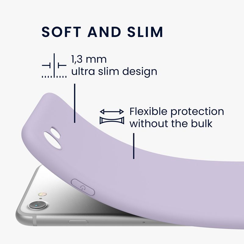 Laptop, Telefoane si Tablete - Telefoane mobile si accesorii - Accesorii Telefoane - Huse telefoane - Husa Kwmobile pentru iPhone SE3/SE2/SE (2022)/SE (2020), anti-alunecare, protectie la zgarieturi, silicon, mov - Infinity.ro