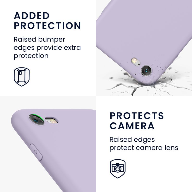 Laptop, Telefoane si Tablete - Telefoane mobile si accesorii - Accesorii Telefoane - Huse telefoane - Husa Kwmobile pentru iPhone SE3/SE2/SE (2022)/SE (2020), anti-alunecare, protectie la zgarieturi, silicon, mov - Infinity.ro