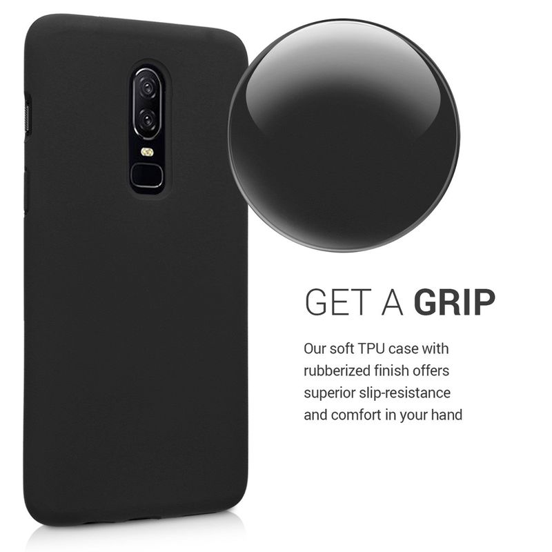 Laptop, Telefoane si Tablete - Telefoane mobile si accesorii - Accesorii Telefoane - Huse telefoane - Husa Kwmobile pentru OnePlus 6, incarcare wireless, silicon, negru - Infinity.ro