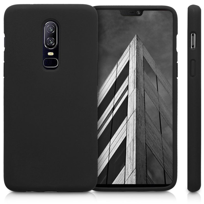 Laptop, Telefoane si Tablete - Telefoane mobile si accesorii - Accesorii Telefoane - Huse telefoane - Husa Kwmobile pentru OnePlus 6, incarcare wireless, silicon, negru - Infinity.ro