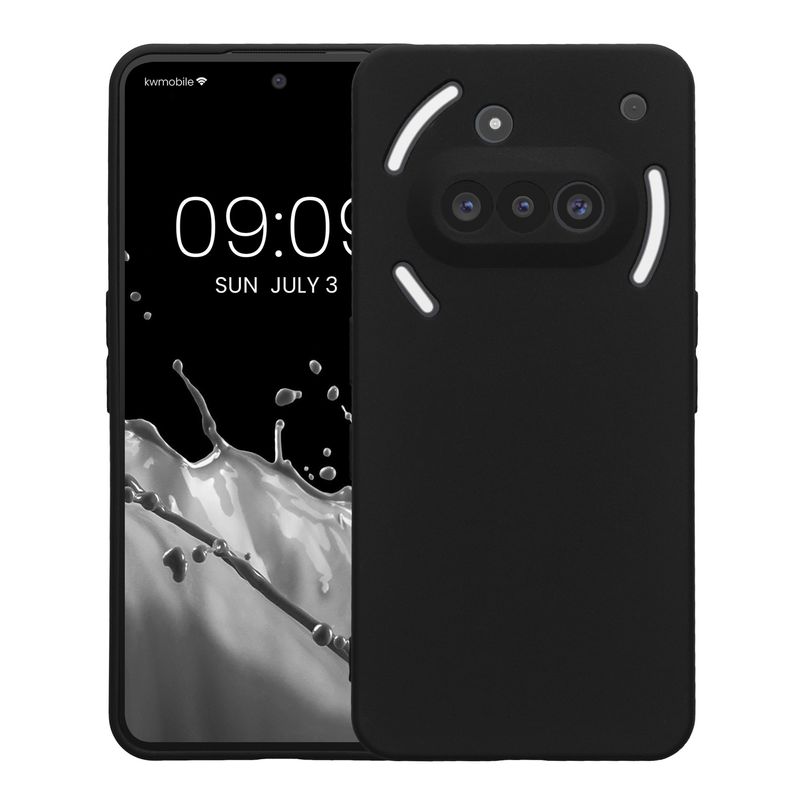 Laptop, Telefoane si Tablete - Telefoane mobile si accesorii - Accesorii Telefoane - Huse telefoane - Husa Kwmobile pentru Nothing Phone 3a, anti-alunecare, silicon, negru - Infinity.ro