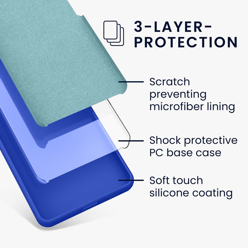 Laptop, Telefoane si Tablete - Telefoane mobile si accesorii - Accesorii Telefoane - Huse telefoane - Husa Kwmobile pentru OnePlus 12, incarcare wireless, anti-alunecare, silicon, albastru - Infinity.ro