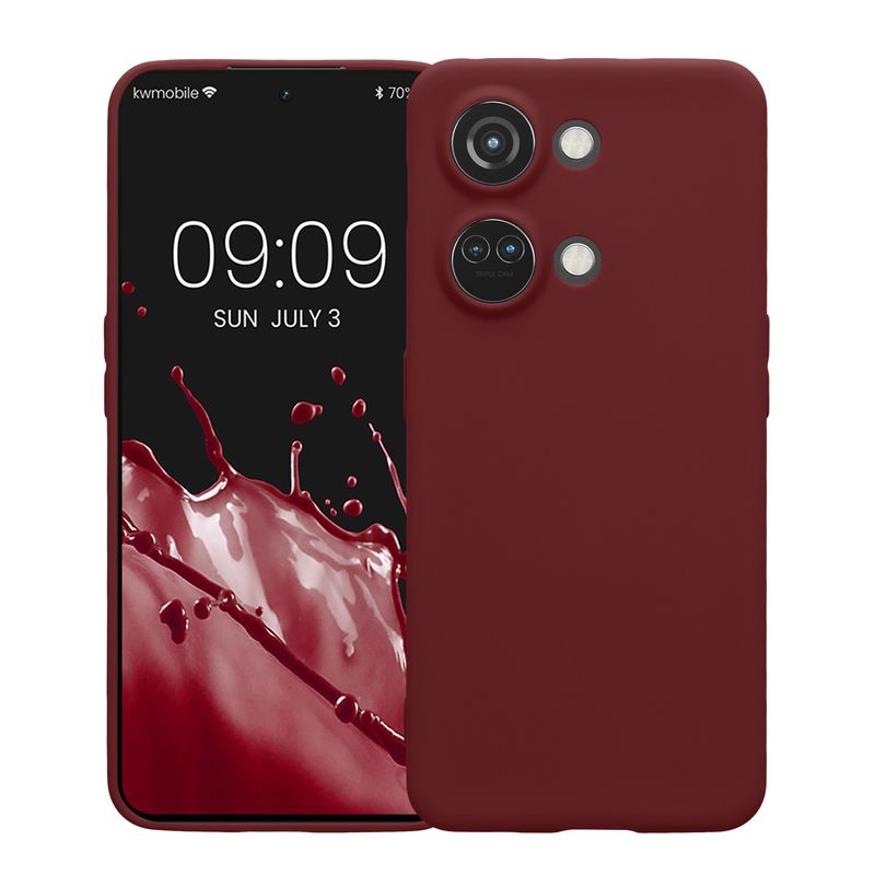 Laptop, Telefoane si Tablete - Telefoane mobile si accesorii - Accesorii Telefoane - Huse telefoane - Husa Kwmobile pentru OnePlus Nord 3 5G, anti-alunecare, silicon, mov - Infinity.ro