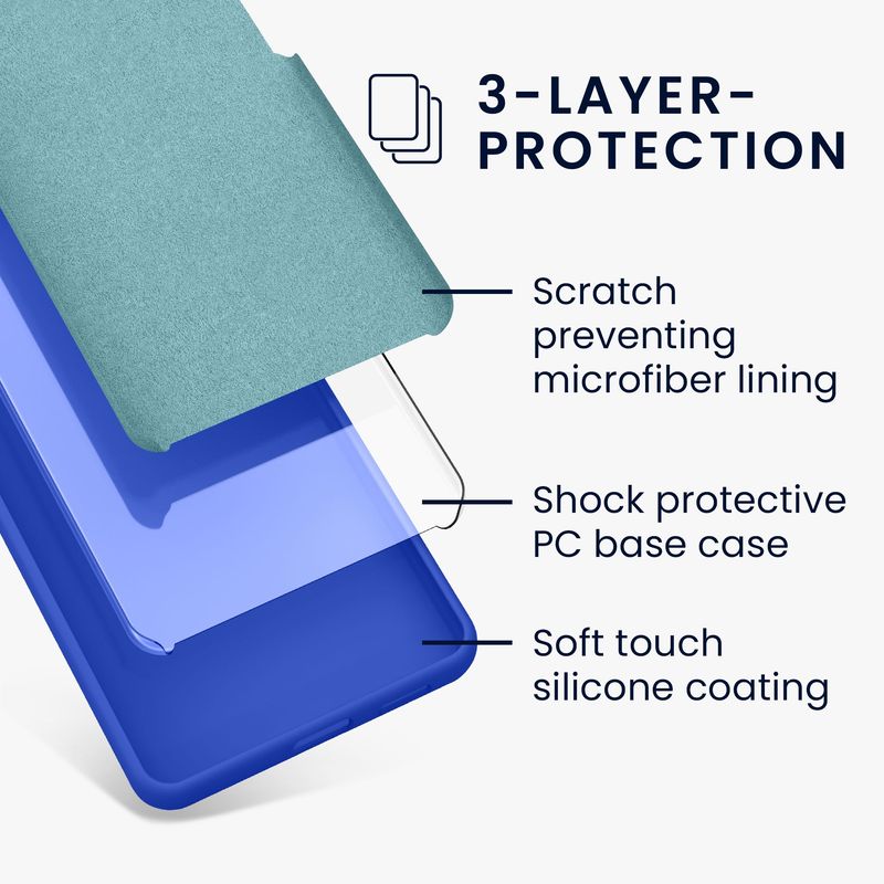 Laptop, Telefoane si Tablete - Telefoane mobile si accesorii - Accesorii Telefoane - Huse telefoane - Husa Kwmobile pentru OnePlus Nord CE 4 Lite 5G, incarcare wireless, anti-alunecare, silicon, albastru - Infinity.ro