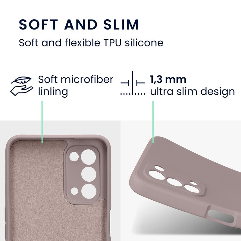 Laptop, Telefoane si Tablete - Telefoane mobile si accesorii - Accesorii Telefoane - Huse telefoane - Husa Kwmobile pentru OPPO A74 (5G)/A54 (5G), anti-alunecare, silicon, bej - Infinity.ro