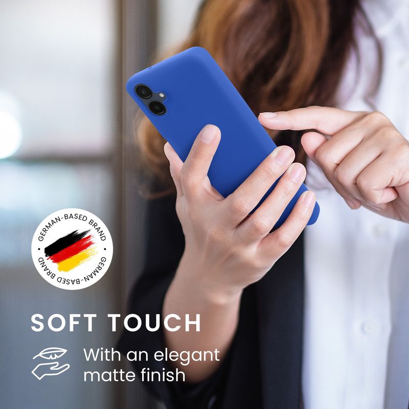 Laptop, Telefoane si Tablete - Telefoane mobile si accesorii - Accesorii Telefoane - Huse telefoane - Husa Kwmobile pentru Samsung Galaxy A06, incarcare wireless, anti-alunecare, silicon, albastru - Infinity.ro