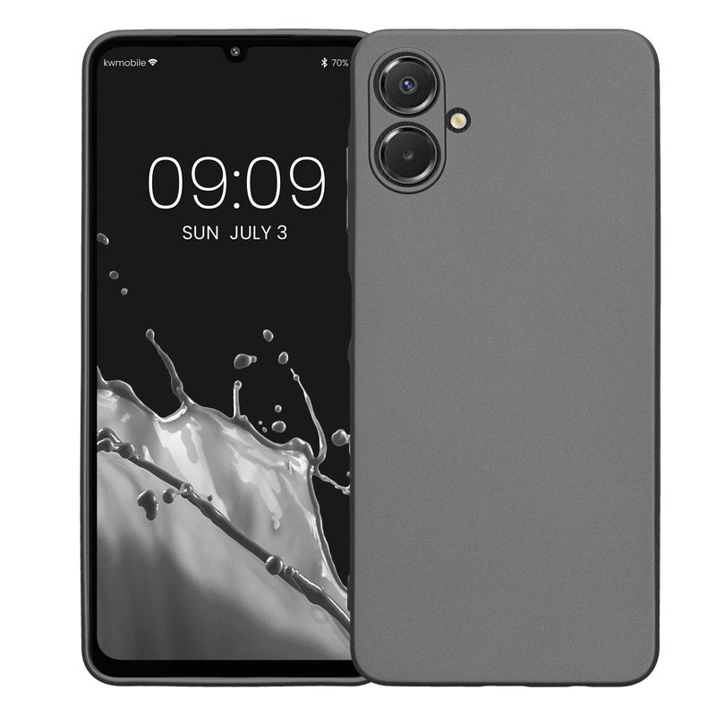 Laptop, Telefoane si Tablete - Telefoane mobile si accesorii - Accesorii Telefoane - Huse telefoane - Husa Kwmobile pentru Samsung Galaxy A06, anti-alunecare, silicon, gri - Infinity.ro
