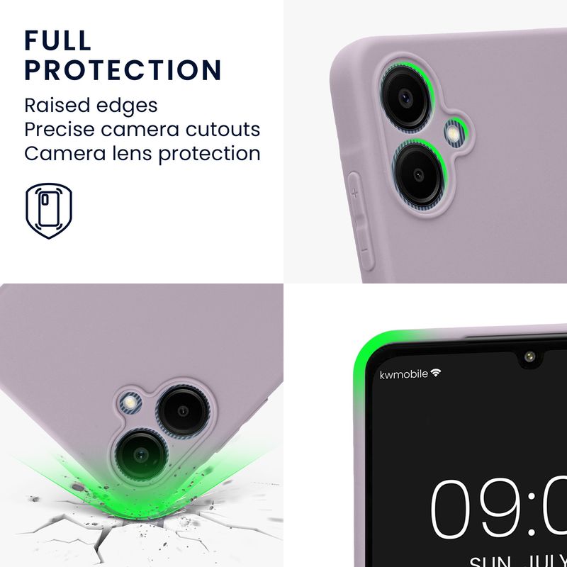 Laptop, Telefoane si Tablete - Telefoane mobile si accesorii - Accesorii Telefoane - Huse telefoane - Husa Kwmobile pentru Samsung Galaxy A06, anti-alunecare, protectie la zgarieturi, silicon, mov - Infinity.ro