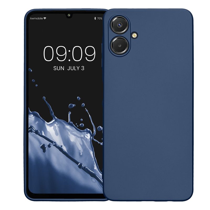 Laptop, Telefoane si Tablete - Telefoane mobile si accesorii - Accesorii Telefoane - Huse telefoane - Husa Kwmobile pentru Samsung Galaxy A06, anti-alunecare, protectie la zgarieturi, silicon, albastru - Infinity.ro