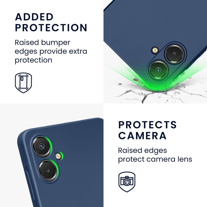 Laptop, Telefoane si Tablete - Telefoane mobile si accesorii - Accesorii Telefoane - Huse telefoane - Husa Kwmobile pentru Samsung Galaxy A06, anti-alunecare, protectie la zgarieturi, silicon, albastru - Infinity.ro
