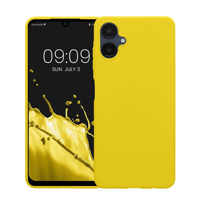 Laptop, Telefoane si Tablete - Telefoane mobile si accesorii - Accesorii Telefoane - Huse telefoane - Husa Kwmobile pentru Samsung Galaxy A06, incarcare wireless, silicon, galben - Infinity.ro