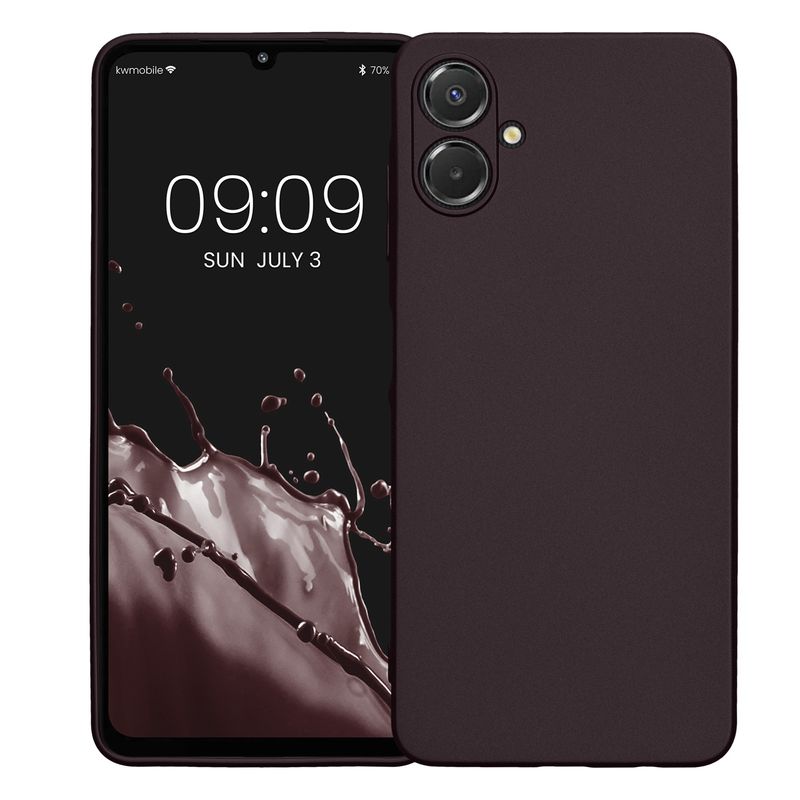 Laptop, Telefoane si Tablete - Telefoane mobile si accesorii - Accesorii Telefoane - Huse telefoane - Husa Kwmobile pentru Samsung Galaxy A06, anti-alunecare, silicon, visiniu - Infinity.ro