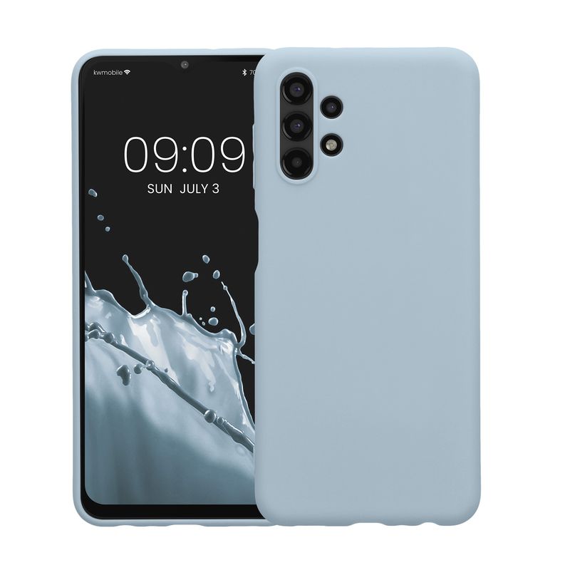 Laptop, Telefoane si Tablete - Telefoane mobile si accesorii - Accesorii Telefoane - Huse telefoane - Husa Kwmobile pentru Samsung Galaxy A13 4G, incarcare wireless, silicon, albastru deschis - Infinity.ro