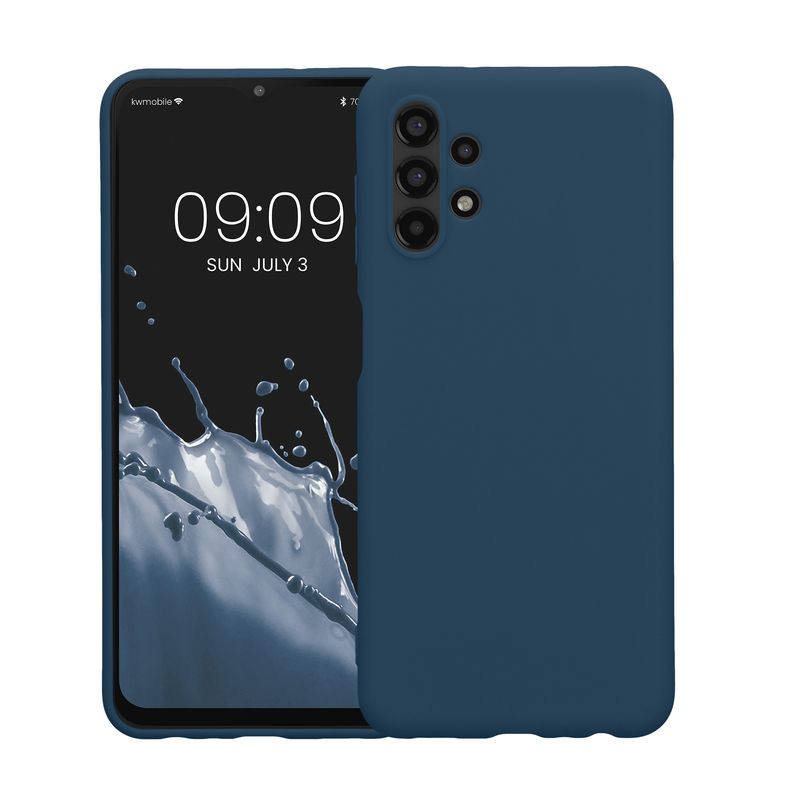 Laptop, Telefoane si Tablete - Telefoane mobile si accesorii - Accesorii Telefoane - Huse telefoane - Husa Kwmobile pentru Samsung Galaxy A13 4G, incarcare wireless, silicon, bleumarin - Infinity.ro