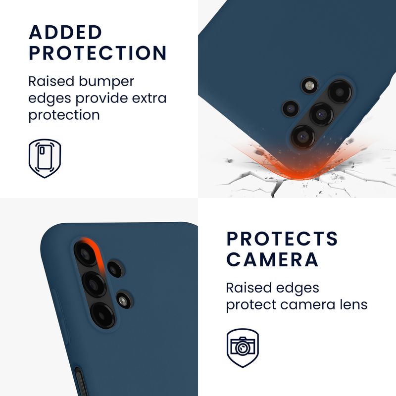 Laptop, Telefoane si Tablete - Telefoane mobile si accesorii - Accesorii Telefoane - Huse telefoane - Husa Kwmobile pentru Samsung Galaxy A13 4G, incarcare wireless, silicon, bleumarin - Infinity.ro