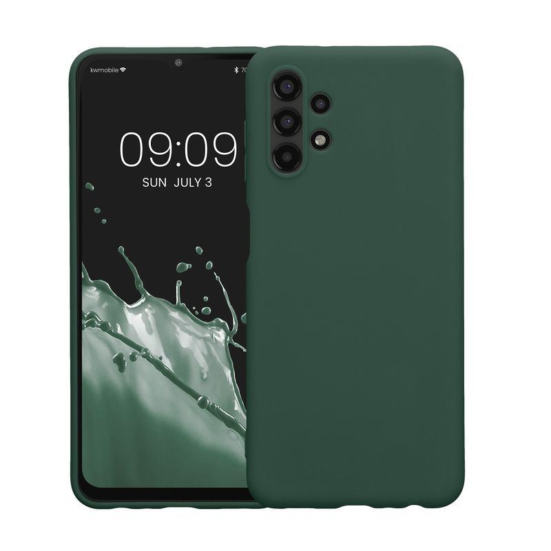 Laptop, Telefoane si Tablete - Telefoane mobile si accesorii - Accesorii Telefoane - Huse telefoane - Husa Kwmobile pentru Samsung Galaxy A13 4G, incarcare wireless, silicon, verde - Infinity.ro