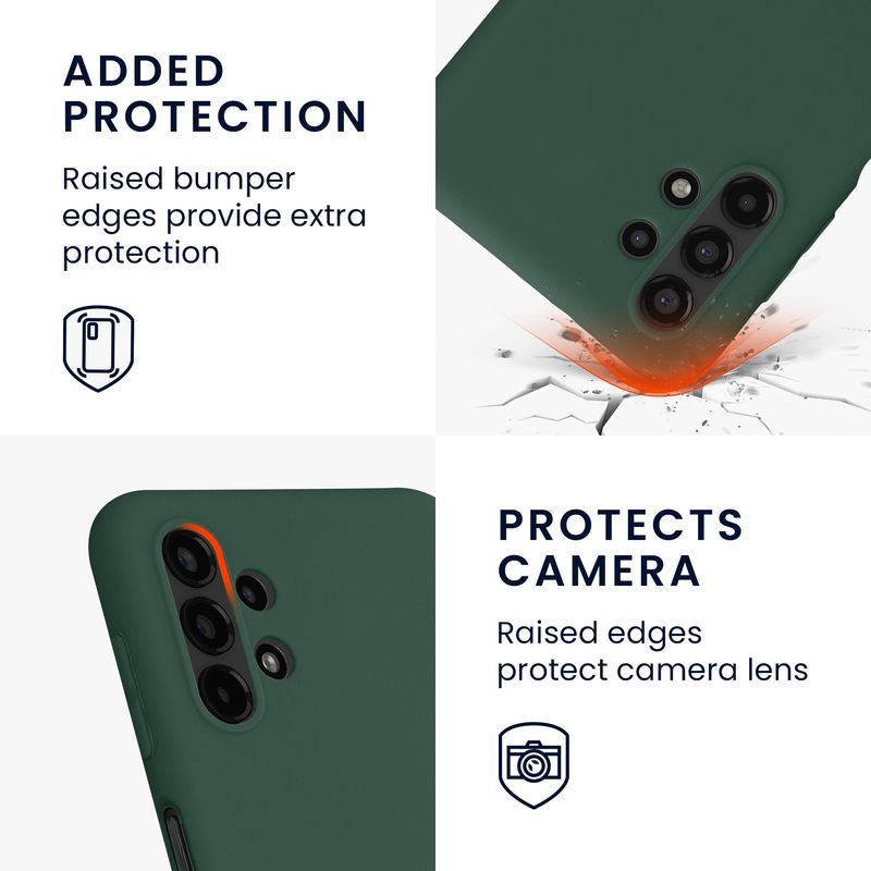 Laptop, Telefoane si Tablete - Telefoane mobile si accesorii - Accesorii Telefoane - Huse telefoane - Husa Kwmobile pentru Samsung Galaxy A13 4G, incarcare wireless, silicon, verde - Infinity.ro