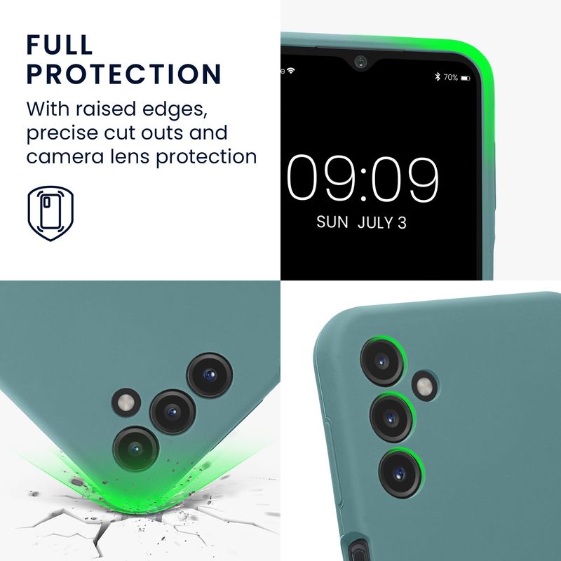 Laptop, Telefoane si Tablete - Telefoane mobile si accesorii - Accesorii Telefoane - Huse telefoane - Husa Kwmobile pentru Samsung Galaxy A14 5G, anti-alunecare, protectie la socuri, silicon, albastru - Infinity.ro