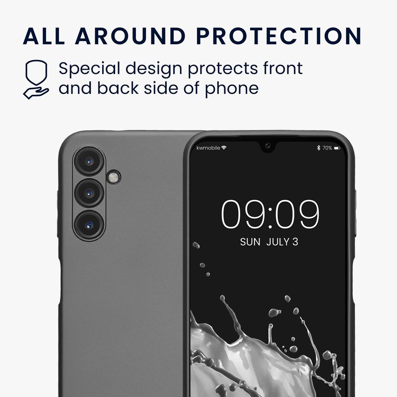 Laptop, Telefoane si Tablete - Telefoane mobile si accesorii - Accesorii Telefoane - Huse telefoane - Husa Kwmobile pentru Samsung Galaxy A14 5G, anti-alunecare, protectie la zgarieturi, silicon, gri - Infinity.ro