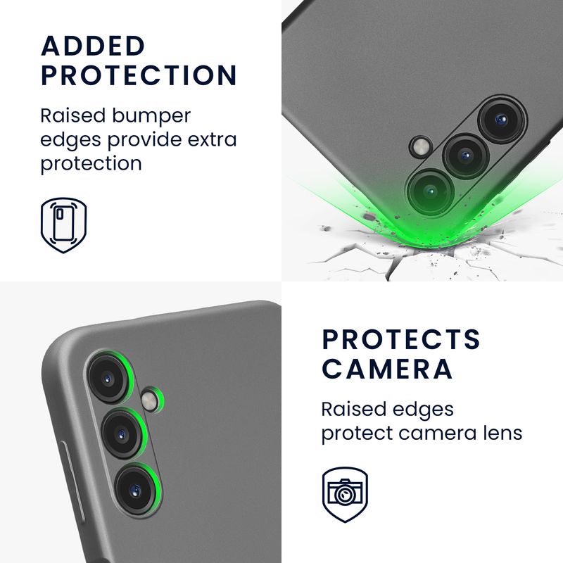 Laptop, Telefoane si Tablete - Telefoane mobile si accesorii - Accesorii Telefoane - Huse telefoane - Husa Kwmobile pentru Samsung Galaxy A14 5G, anti-alunecare, protectie la zgarieturi, silicon, gri - Infinity.ro