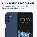 Laptop, Telefoane si Tablete - Telefoane mobile si accesorii - Accesorii Telefoane - Huse telefoane - Husa Kwmobile pentru Samsung Galaxy A14 5G, anti-alunecare, protectie la zgarieturi, silicon, albastru - Infinity.ro