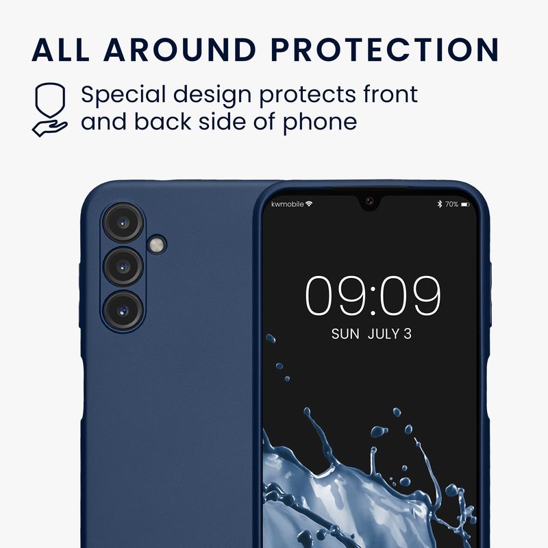 Laptop, Telefoane si Tablete - Telefoane mobile si accesorii - Accesorii Telefoane - Huse telefoane - Husa Kwmobile pentru Samsung Galaxy A14 5G, anti-alunecare, protectie la zgarieturi, silicon, albastru - Infinity.ro