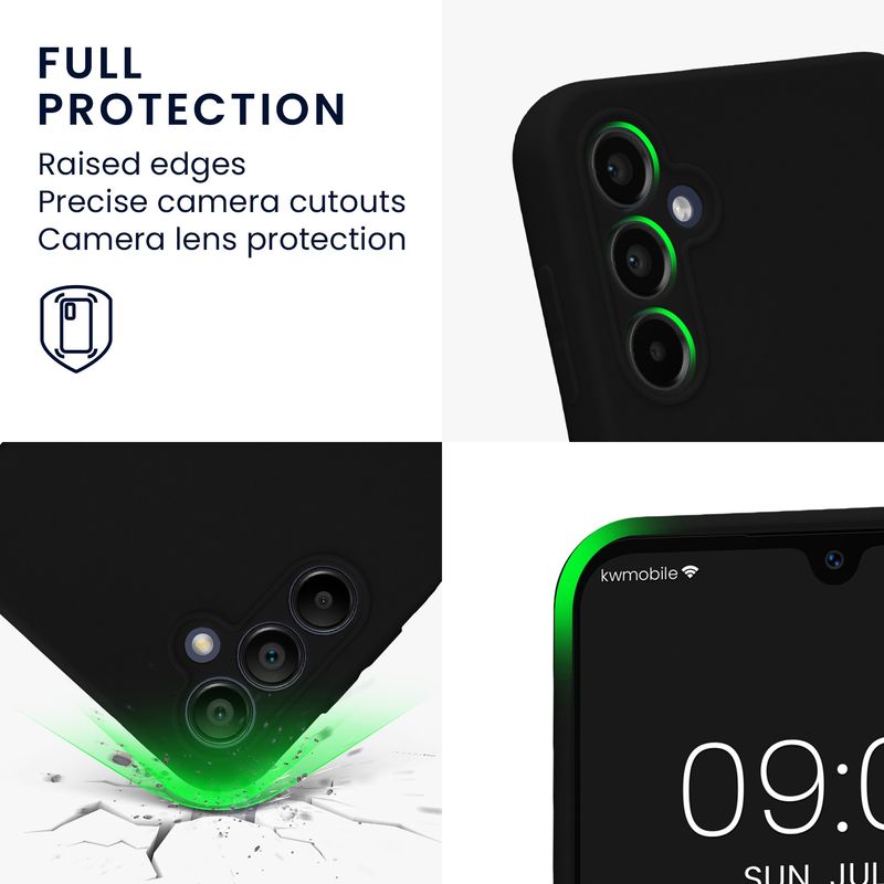Laptop, Telefoane si Tablete - Telefoane mobile si accesorii - Accesorii Telefoane - Huse telefoane - Husa Kwmobile pentru Samsung Galaxy A14 5G, anti-alunecare, protectie la zgarieturi, silicon, negru - Infinity.ro