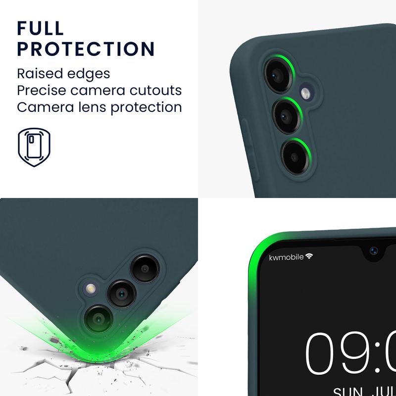 Laptop, Telefoane si Tablete - Telefoane mobile si accesorii - Accesorii Telefoane - Huse telefoane - Husa Kwmobile pentru Samsung Galaxy A14 5G, anti-alunecare, silicon, ardezie - Infinity.ro
