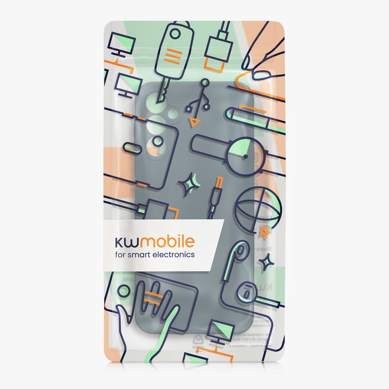 Laptop, Telefoane si Tablete - Telefoane mobile si accesorii - Accesorii Telefoane - Huse telefoane - Husa Kwmobile pentru Samsung Galaxy A14 5G, anti-alunecare, silicon, ardezie - Infinity.ro