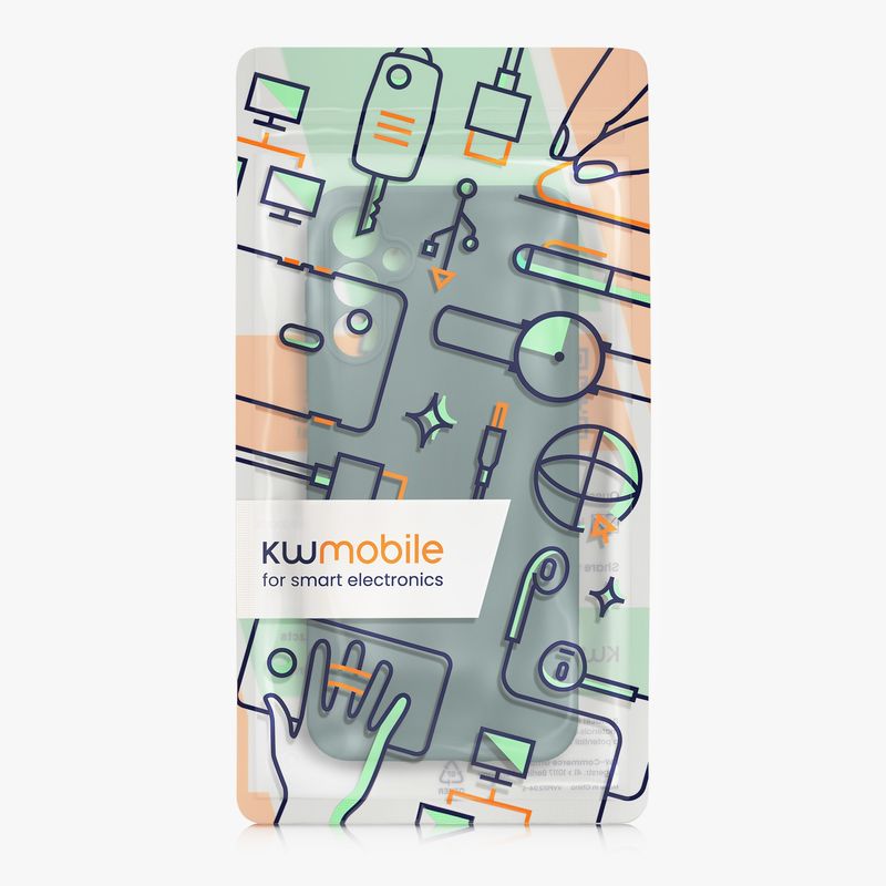 Laptop, Telefoane si Tablete - Telefoane mobile si accesorii - Accesorii Telefoane - Huse telefoane - Husa Kwmobile pentru Samsung Galaxy A14 5G, anti-alunecare, silicon, albastru verzui - Infinity.ro