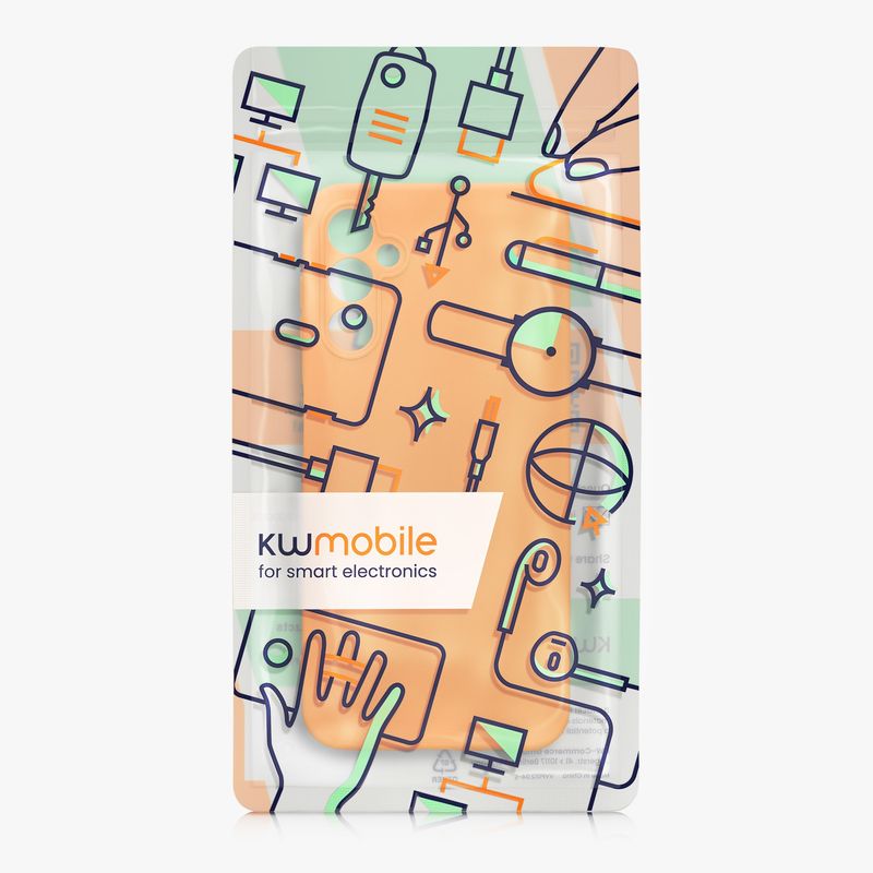 Laptop, Telefoane si Tablete - Telefoane mobile si accesorii - Accesorii Telefoane - Huse telefoane - Husa Kwmobile pentru Samsung Galaxy A14 5G, anti-alunecare, silicon, portocaliu - Infinity.ro