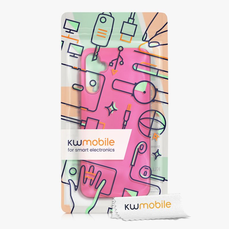 Laptop, Telefoane si Tablete - Telefoane mobile si accesorii - Accesorii Telefoane - Huse telefoane - Husa Kwmobile pentru Samsung Galaxy A14 5G, anti-alunecare, silicon, roz - Infinity.ro