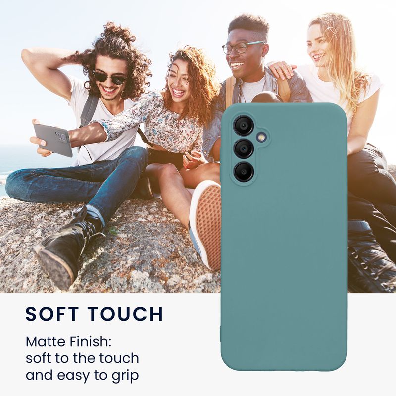 Laptop, Telefoane si Tablete - Telefoane mobile si accesorii - Accesorii Telefoane - Huse telefoane - Husa Kwmobile pentru Samsung Galaxy A14 5G, anti-alunecare, silicon, noapte arctica - Infinity.ro