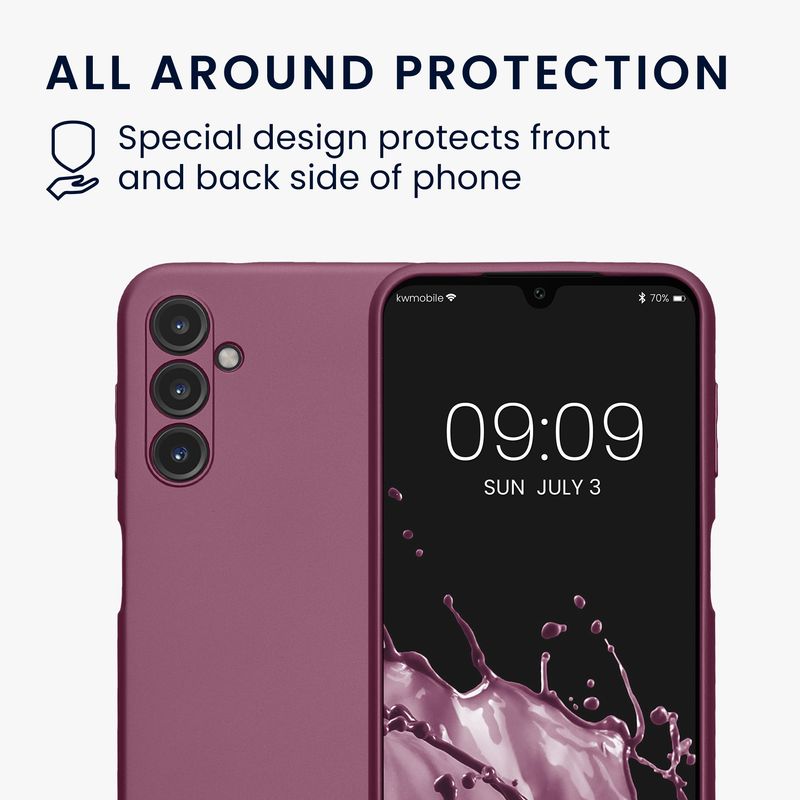Laptop, Telefoane si Tablete - Telefoane mobile si accesorii - Accesorii Telefoane - Huse telefoane - Husa Kwmobile pentru Samsung Galaxy A14 5G, anti-alunecare, silicon, lavanda - Infinity.ro