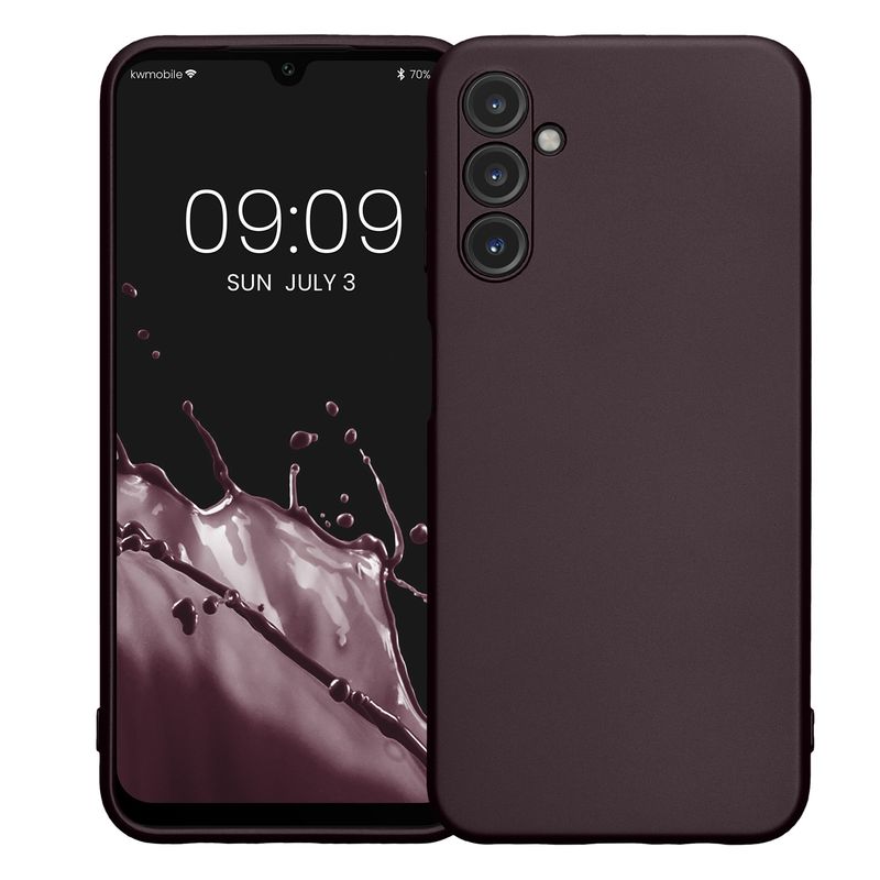 Laptop, Telefoane si Tablete - Telefoane mobile si accesorii - Accesorii Telefoane - Huse telefoane - Husa Kwmobile pentru Samsung Galaxy A14 5G, anti-alunecare, silicon, visiniu - Infinity.ro