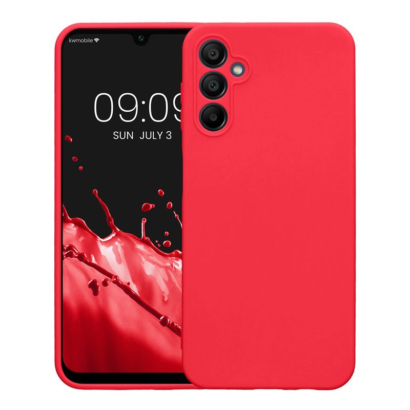 Laptop, Telefoane si Tablete - Telefoane mobile si accesorii - Accesorii Telefoane - Huse telefoane - Husa Kwmobile pentru Samsung Galaxy A14 5G, anti-alunecare, silicon, roz neon - Infinity.ro