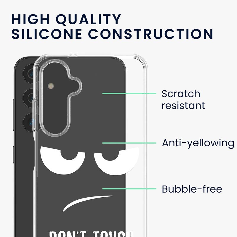 Laptop, Telefoane si Tablete - Telefoane mobile si accesorii - Accesorii Telefoane - Huse telefoane - Husa Kwmobile pentru Samsung Galaxy A15 5G, protectie la socuri, protectie la zgarieturi, silicon, negru, transparent - Infinity.ro
