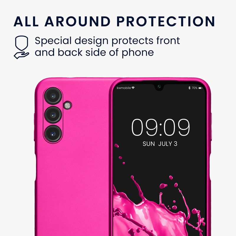 Laptop, Telefoane si Tablete - Telefoane mobile si accesorii - Accesorii Telefoane - Huse telefoane - Husa Kwmobile pentru Samsung Galaxy A14 5G, protectie la zgarieturi, silicon, roz - Infinity.ro
