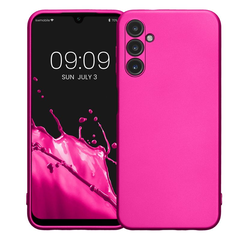 Laptop, Telefoane si Tablete - Telefoane mobile si accesorii - Accesorii Telefoane - Huse telefoane - Husa Kwmobile pentru Samsung Galaxy A14 5G, protectie la zgarieturi, silicon, roz - Infinity.ro